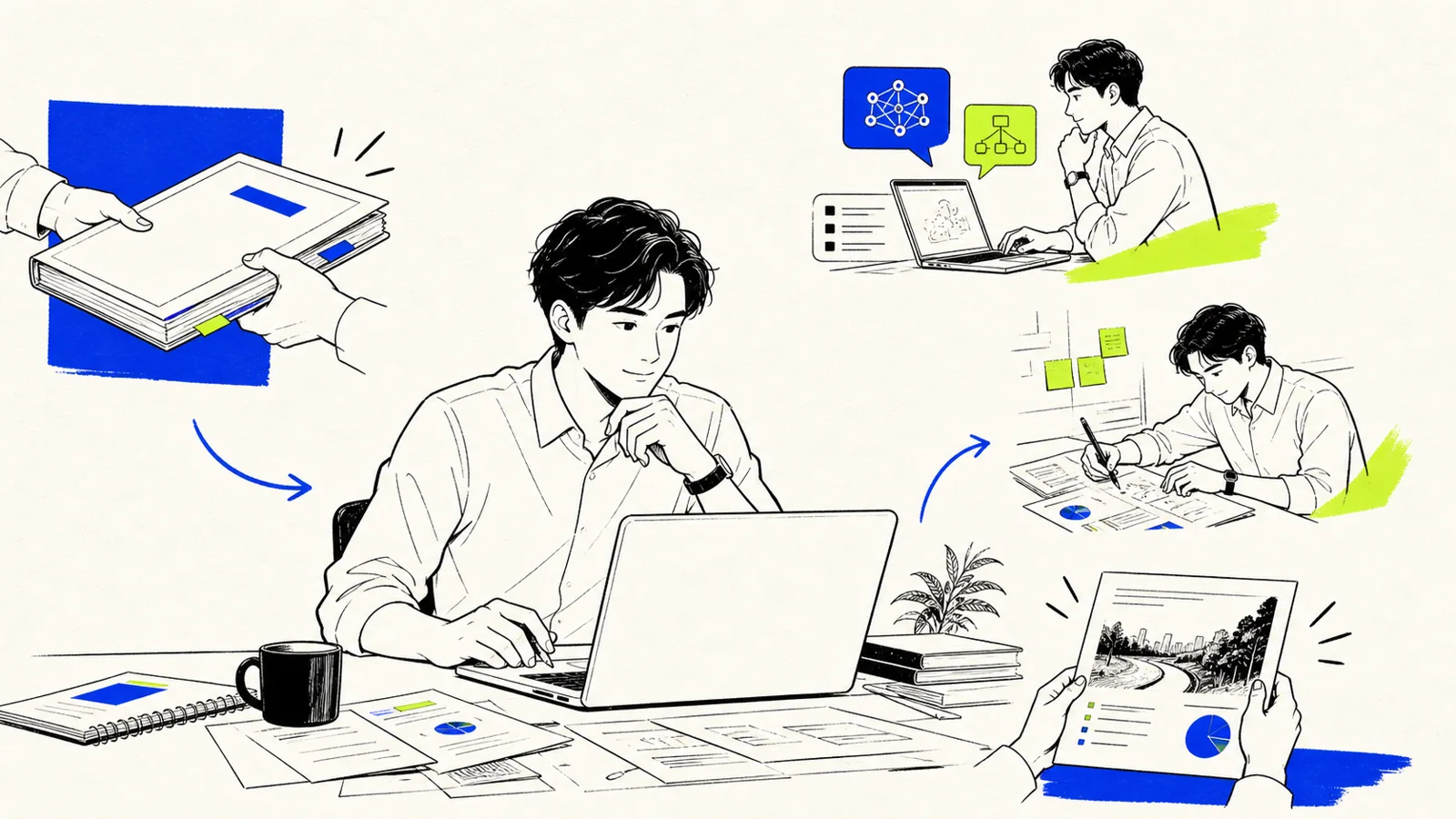 整理された依頼を受け取り、AIと専門性を使って成果物をつくる実行担当者